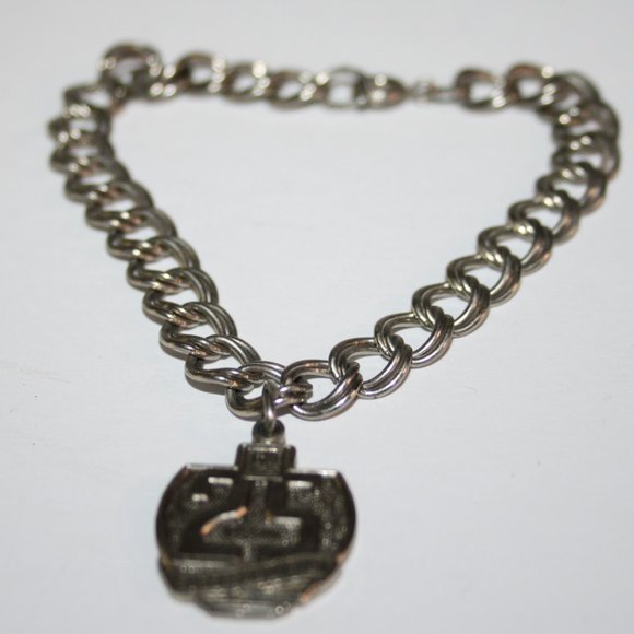 Vintage silver 25 Years Suggestion Plan GM charm bracelet 7" - Picture 4 of 4